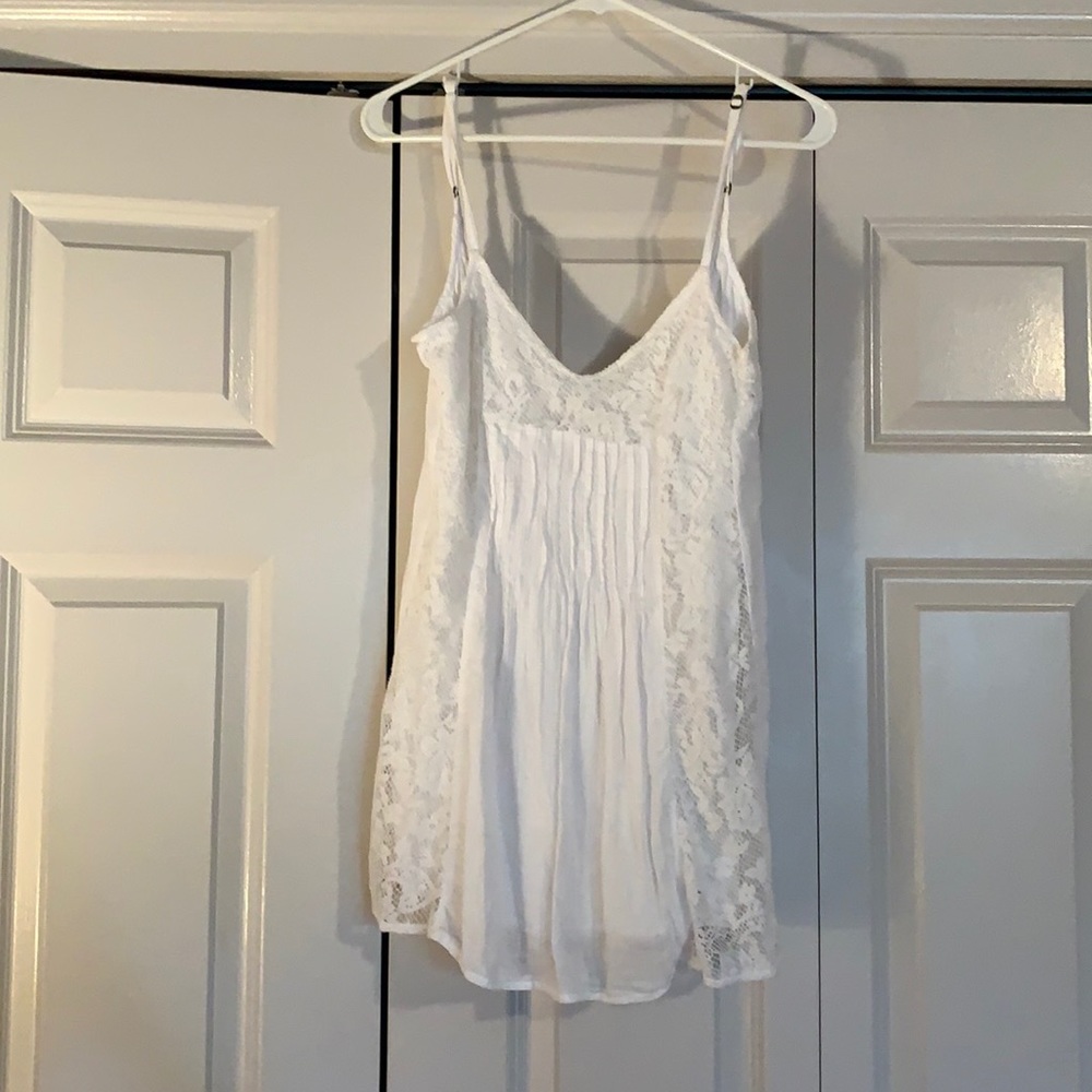 Hollister white mini dress - lace